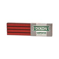 DIXON TICONDEROGA 14100 Carpenter Pencil, Black/Red, 7 in L 12 Pack