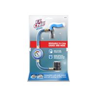 EZ Chill EZC110-4 Gauge and Hose, Reusable, Blue, For: R-134a Sealed and Self-Sealing Cans 