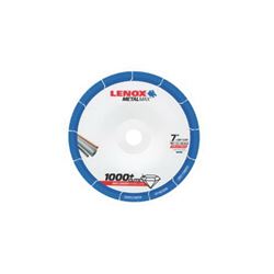 Lenox MetalMax 2044481 Grinding Wheel, 7 in Dia, 0.06 in Thick, 7/8 in Arbor, Diamond Abrasive 
