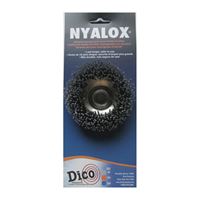 Dico Nyalox 7200004 Cup Brush, 3 in Dia, 5/8-11 Arbor/Shank, Female Threaded Bristle, Nylon Bristle 