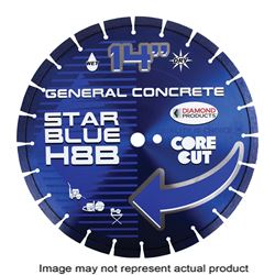 DIAMOND PRODUCTS Star Blue 63599 Saw Blade, 18 in Dia, 1 in Arbor 