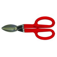 Crescent Wiss A13N Tinners Snip, 7 in OAL, 1-3/4 in L Cut, Straight Cut, Steel Blade, Cushion-Grip Handle, Red Handle 