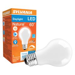 Sylvania 40673 LED Bulb, General Purpose, A19 Lamp, E26 Lamp Base, Dimmable, Daylight, 5000 K Color Temp 