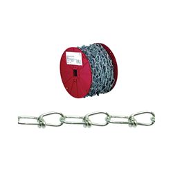 Campbell PA072-2027N Double Loop Chain, #2/0, 125 ft L, 255 lb Working Load, Carbon Steel, Poly-Coated 