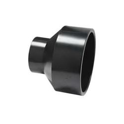 CANPLAS 103023BC Reducing Pipe Coupling, 3 x 1-1/2 in, Hub, ABS, Black, 40 Schedule 