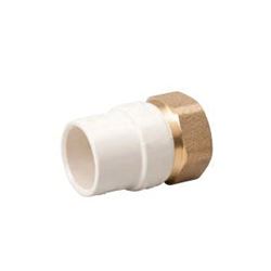 B & K 164-314NL Transition Pipe Adapter, 3/4 in, Solvent x FIP, Brass/CPVC 