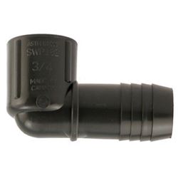 Boshart UPVCFRE-1005 Pipe Elbow, 1 x 1/2 in, Insert x FIP, Polypropylene, 200 psi Pressure 