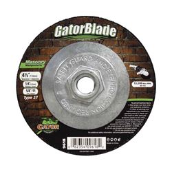 GatorBlade 9618 Cut-Off Wheel, 4-1/2 in Dia, 1/4 in Thick, 5/8-11 in Arbor, 24 Grit, Silicone Carbide Abrasive 