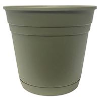 Southern Patio RN0612OG Riverland Planter with Saucer, 6 in Dia, Round, Poly Resin, Olive Green, Matte 12 Pack 