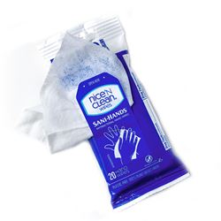 nicen CLEAN WIPES Q8063R8TR Hand Wipes, 8 in L, 5 in W, Citrus, Tencel, Pack of 6 