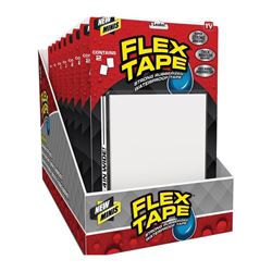 FLEX TAPE TFSWHTMINI Mini Duct Tape, 4 in L, 3 in W, Plastic Backing, White 