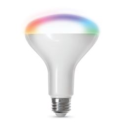 Feit Electric BR30/RGBW/CA/AG Smart Bulb, 8 W, Wi-Fi Connectivity: 2.4 GHz, Voice Control, Medium E26 Lamp Base 