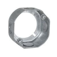 RACO 111 Extension Ring, 1-1/2 in L, 3.165 in W, 4 -Knockout, Steel, Galvanized 
