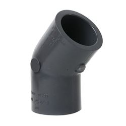 Thrifco Plumbing 8214024 Pipe Elbow, 3/4 in, Slip Joint, 45 deg Angle, PVC, SCH 80 Schedule 