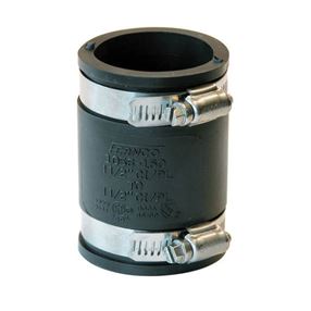 Fernco 1056 Series 1056-150 Flexible Pipe Coupling, 1-1/2 in, PVC, 4.3 psi Pressure