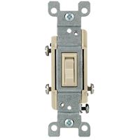 Leviton 2653-2I Toggle Switch, 15 A, 120 V, 3 -Position, Thermoplastic Housing Material, Ivory 