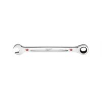 Milwaukee 45-96-9216 Ratcheting Combination Wrench, SAE, 1/2 in Head, 7.34 in L, 12-Point, Steel, Chrome 