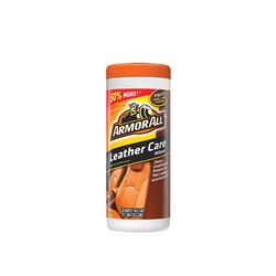 ARMOR ALL 18581C Leather Wipes, 8.44 in L, 3.31 in W, Mild, Effective to Remove: Dirt, Soil, 30-Wipes 