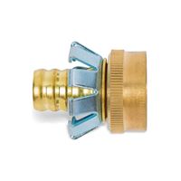 Gilmour Mfg 858004-1001 Clinch Repair Coupling, 5/8 in, Female Threaded, Brass, For: 5/8 in Hose 