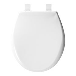 Mayfair 87SLOW-000 Toilet Seat, Round, Plastic, White 