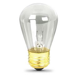 Feit Electric 11S14/4-130 Incandescent Bulb, 11 W, S14 Lamp, E26 Medium Lamp Base, 40 Lumens Lumens, 2700 K Color Temp 6 Pack 