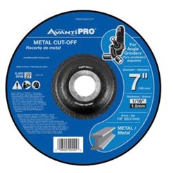 Avanti Pro PBD070063701F Cut-Off Disc, 7 in Dia, 1/16 in Thick, 7/8 in Arbor, Aluminum Oxide Abrasive 