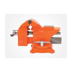PONY 24545 Bench Vise, 3 in Jaw Opening, 4-1/2 in W Jaw, 2-5/8 in D Throat, Cast Iron, Pipe Jaw 