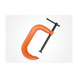 PONY 2640 Classic C-Clamp, 800 lb Clamping, 4 in Max Opening Size, 3 in D Throat, Ductile Iron Body, Orange Body 