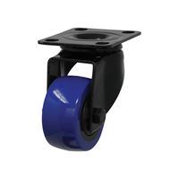 Shepherd Hardware 3657 Swivel Caster, 2 in Dia Wheel, TPU Wheel, Black/Blue, 135 lb, Polypropylene Housing Material 