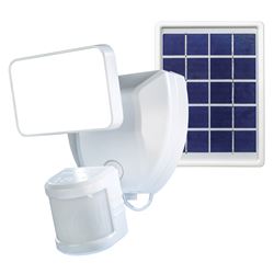 Heath Zenith HZconnect Series HW-9305-WH Solar Security Motion Light, 120 V, 1-Lamp, LED Lamp, 1000 Lumens 
