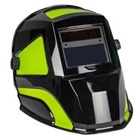 Forney Easy Weld Velocity Series 55732 ADF Welding Helmet, 3-Point Ratchet Harness Headgear, UV/IR Lens, Black/Green 