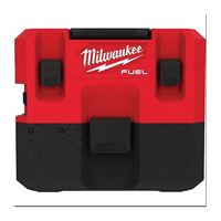 Milwaukee 0960-20 Wet and Dry Vacuum, 1.6 gal Vacuum, 45 cfm Air, 87 dBA, HEPA Filter, 12 V, Black/Red Housing 