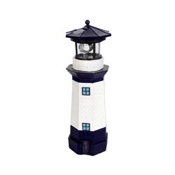 Boston Harbor Lighthouse, Ni-Mh Battery, 1-Lamp, LED Lamp, Polyresin Plastic Fixture, Battery Included: Yes, Pack of 9 