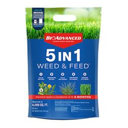 BioAdvanced 704865H Weed and Feed Fertilizer, 24 lb Bag, 22-0-4 N-P-K Ratio 