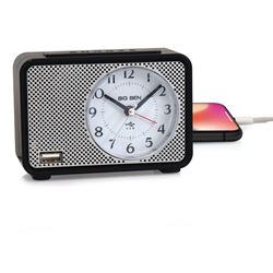 Big Ben 75109 Alarm Clock with Charging Port, Alkaline Battery, AAA Battery, Analog Display, Plastic Case 