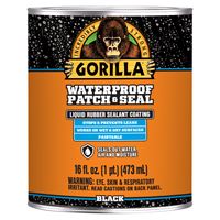 Gorilla 105342 Patch and Seal Liquid, Water-Proof, Black, 16 oz 6 Pack 