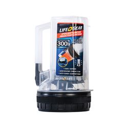 Life+Gear 41-3975 Spotlight and Lantern, AA Battery, LED Lamp, 300 Lumens, 20 hr Max Runtime, Clear 