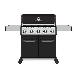 Broil King Baron 520 PRO 876214 Gas Grill, 45,000 Btu, Liquid Propane, 5-Burner, 570 sq-in Primary Cooking Surface 