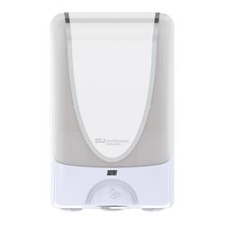 deb TF Ultra TF2WHI Soap/Sanitizer Dispenser, 1.2 L Capacity, Plastic, Chrome/White, Glossy, Automatic 