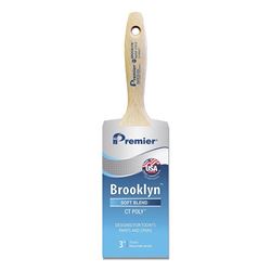 Premier Brooklyn 17313 Paint Brush, 3 in W, Beavertail Varnish Brush, 3 in L Bristle, Polyester Bristle 