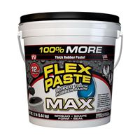 Flex Paste PFSMAXBLK01 Rubberized Paste, All-Purpose, Black, 12 lb, Tub 