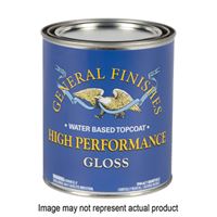 GENERAL FINISHES QTHSG High-Performance Topcoat, Semi-Gloss, Liquid, Clear, 1 qt, Can 