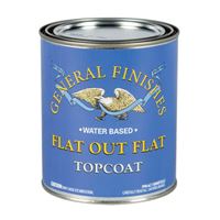 GENERAL FINISHES FPT Topcoat, Flat, White, 1 pt, Can
