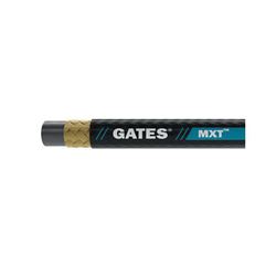 Gates MXT MEGASYS 85053 Wire Braid Hose, 1.38 in OD, 1 in ID, 50 ft L, 2400 psi Pressure, Synthetic Rubber, Black 