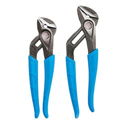CHANNELLOCK SpeedGrip Series GS-1X Tongue and Groove Plier Set, 2-Piece, HCS, Blue, Specifications: 2 in Jaw Capacity 