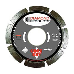 DIAMOND PRODUCTS 20966 Circular Saw Blade, 4 in Dia, 7/8 in Arbor, 6-Teeth, Diamond Cutting Edge 