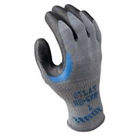 ATLAS 330S-07.RT Ergonomic Work Gloves, S, Reinforced Crotch Thumb, Knit Wrist Cuff, Natural Rubber Coating, Black/Gray 