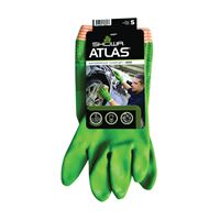 ATLAS 600S-07.RT Ultra-Flexible Coated Gloves, S, Knit Wrist Cuff, PVC Glove, Green 
