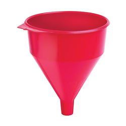 Lubrimatic 75-072 Funnel, 6 qt Capacity, Plastic, Red, 11 in H 