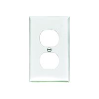 Eaton Wiring Devices BP5132W Wallplate, 4-1/2 in L, 2-3/4 in W, 1 -Gang, Nylon, White, High-Gloss, Flush Mounting 5 Pack